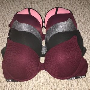 4 Push-Up Bras/1 bikini top Victoria’s Secret 34DD